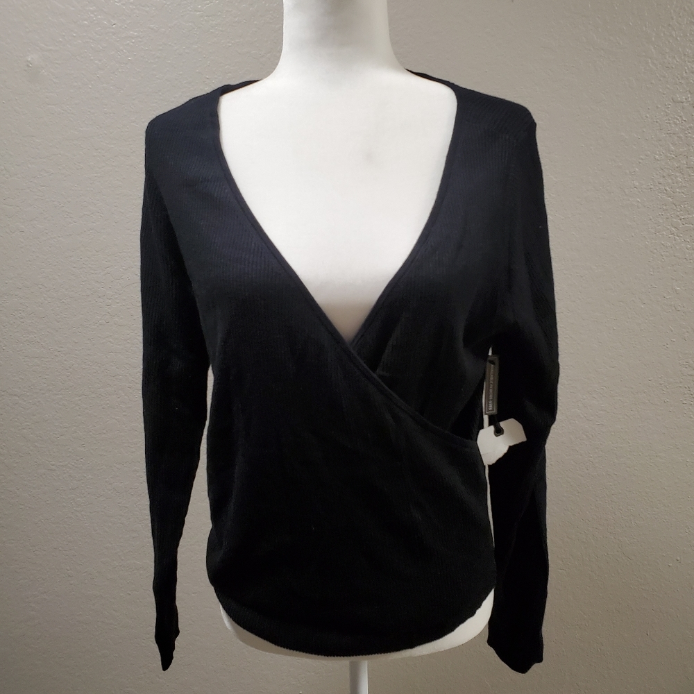 Leith Black Pull Over Sweater